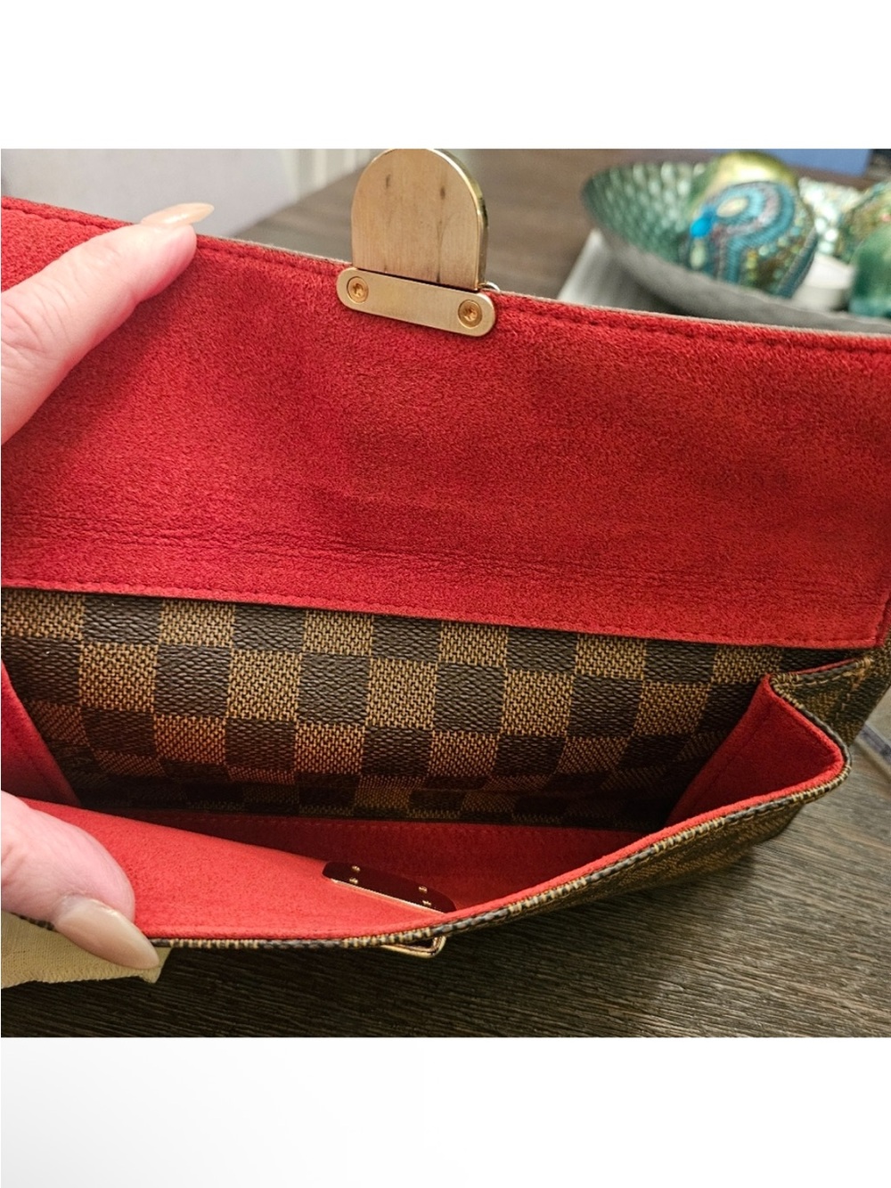 Louis Vuitton Brown Damier Ebene Crossbody with Matching Small Wallet - Picture 3 of 13